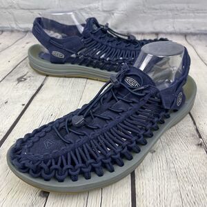 Keen Uneek Sandals Mens Size 12 Blue Slip-On Casual Bungie Cord Hiking